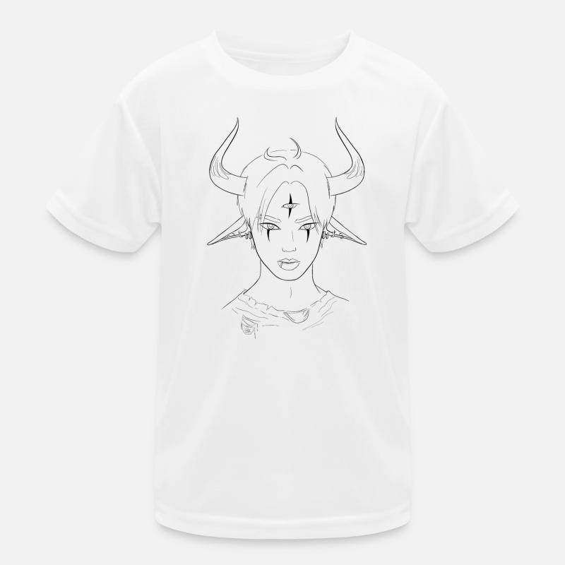 Démon inccube | Occulte | Cornes de diable | Perçant T-shirt sport Enfant