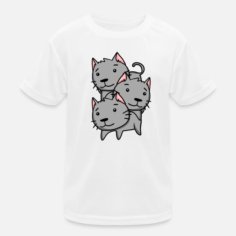 Katze Katzen Kinder Funktions-T-Shirt