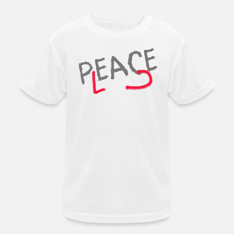 PLEASE PEACE Kinder Funktions-T-Shirt