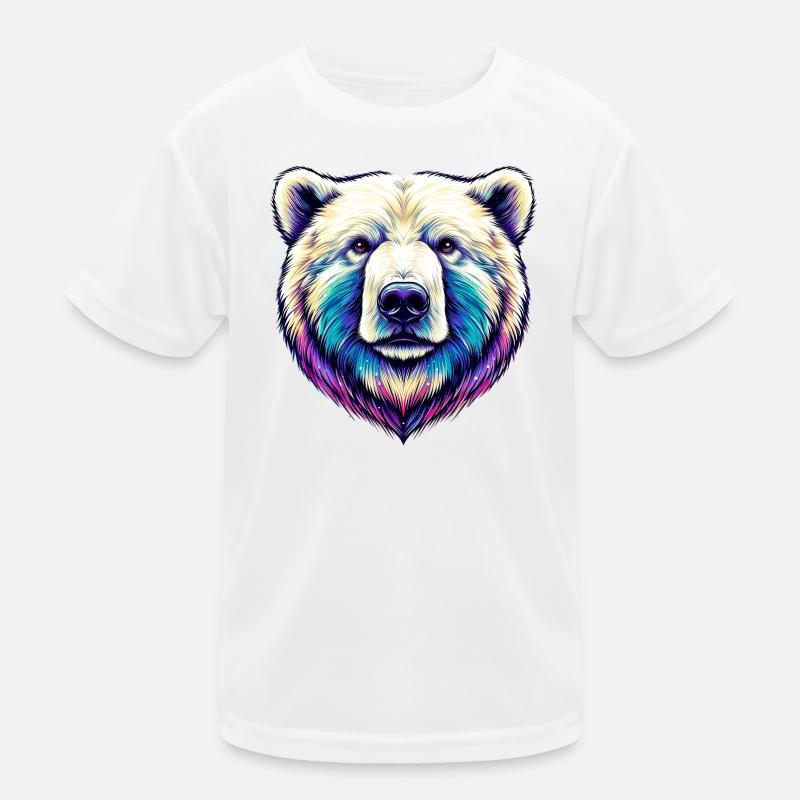 Ours blanc T-shirt sport Enfant