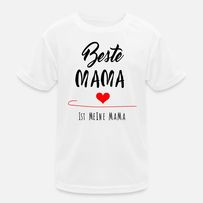 beste Mama, Muttertag - Kinder Funktions-T-Shirt - Weiß