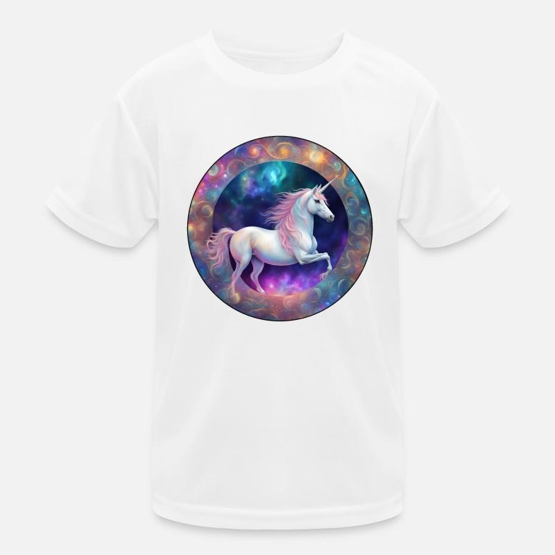 Galactic Unicorn Circle Kids Functional T-Shirt