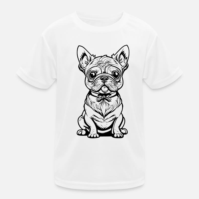 Süsser sitzender Hund Kinder Funktions-T-Shirt