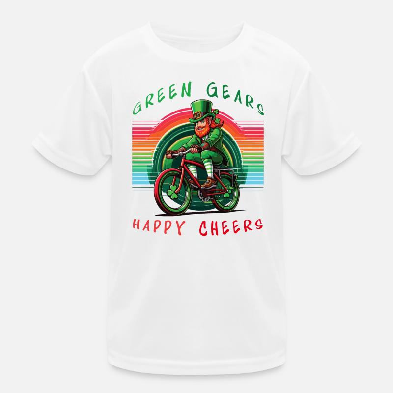 Leprechaun Cycling Conception de la Saint-Patrick T-shirt sport Enfant