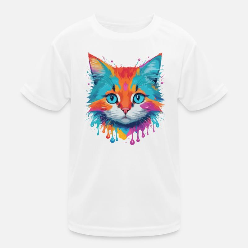Niedliche Katze Kinder Funktions-T-Shirt