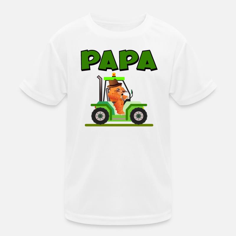 Bauer Vater Traktor Kinder Funktions-T-Shirt