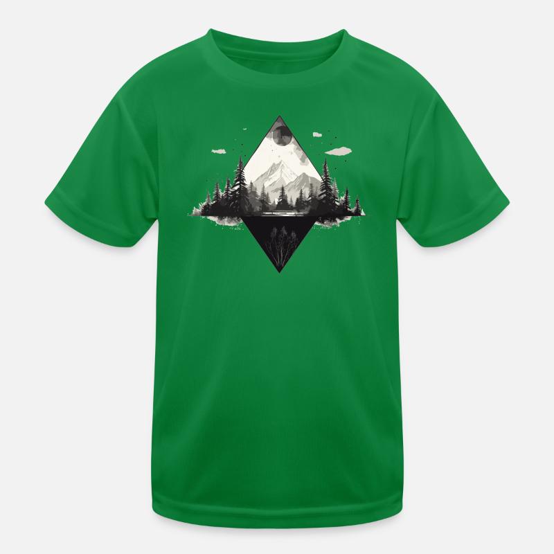 Chemin sommital dans la forêt nuageuse T-shirt sport Enfant