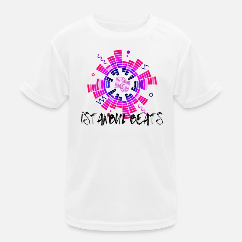 Disco Neon DJ Kreisdesign Kinder Funktions-T-Shirt