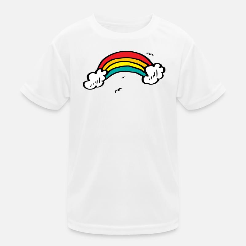 Lebendiger Regenbogenbogen Kinder Funktions-T-Shirt