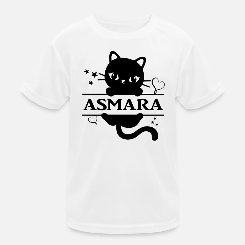 Asmara T-Shirt Katze Geschenkidee Katze Kinder Funktions-T-Shirt
