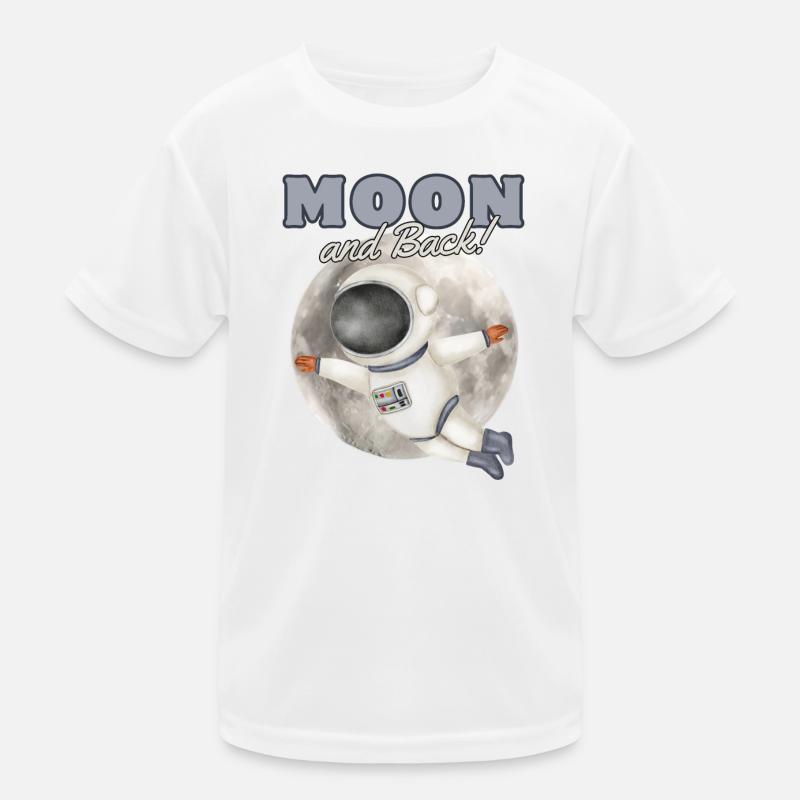 Moon Flight Cartoon Astronaut Kids Functional T-Shirt
