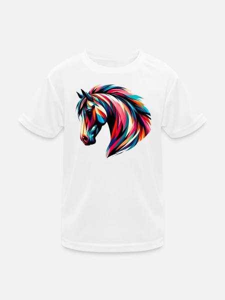 Horse - Kids Functional T-Shirt - white - Front