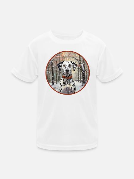 Dalmatiner in New York - Kinder Funktions-T-Shirt - Weiß