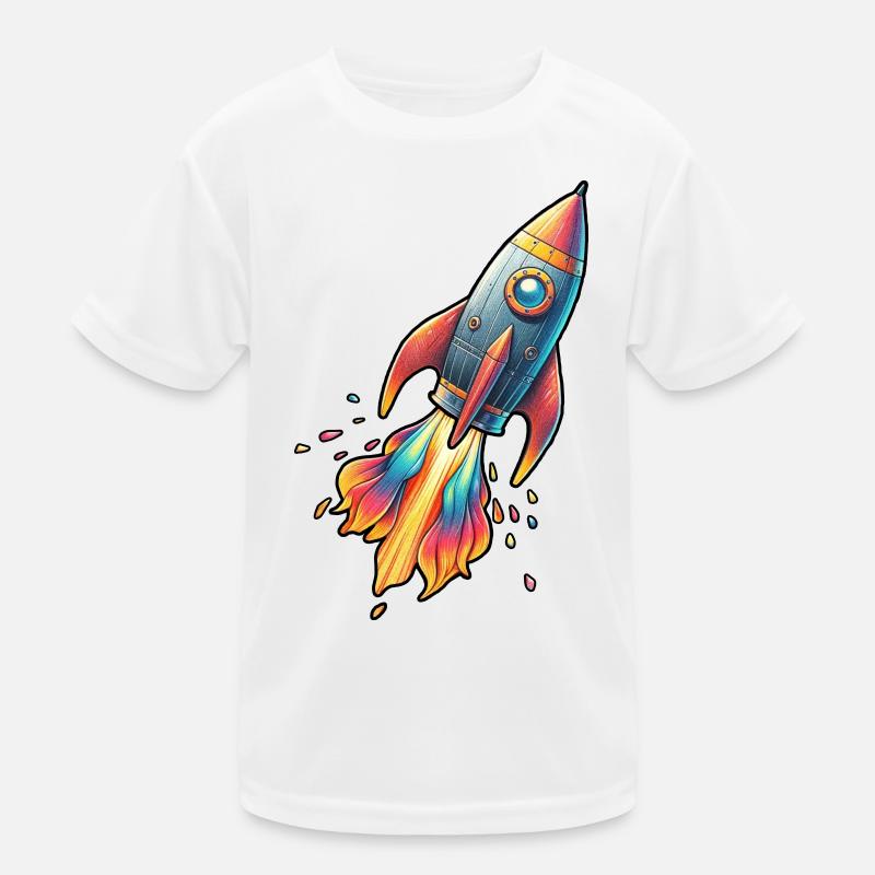 Fusée couleur avec couleurs de feu T-shirt sport Enfant