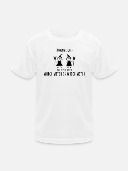 which witch is which witch zwillingsschwestern - Kinder Funktions-T-Shirt - Weiß