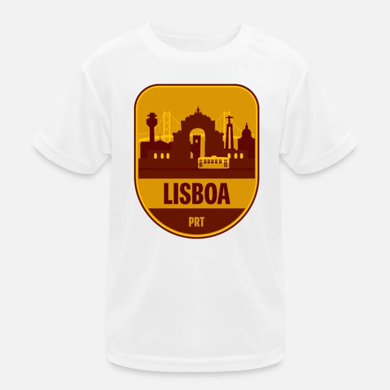 Tramway de la Skyline de Lisboa T-shirt sport Enfant
