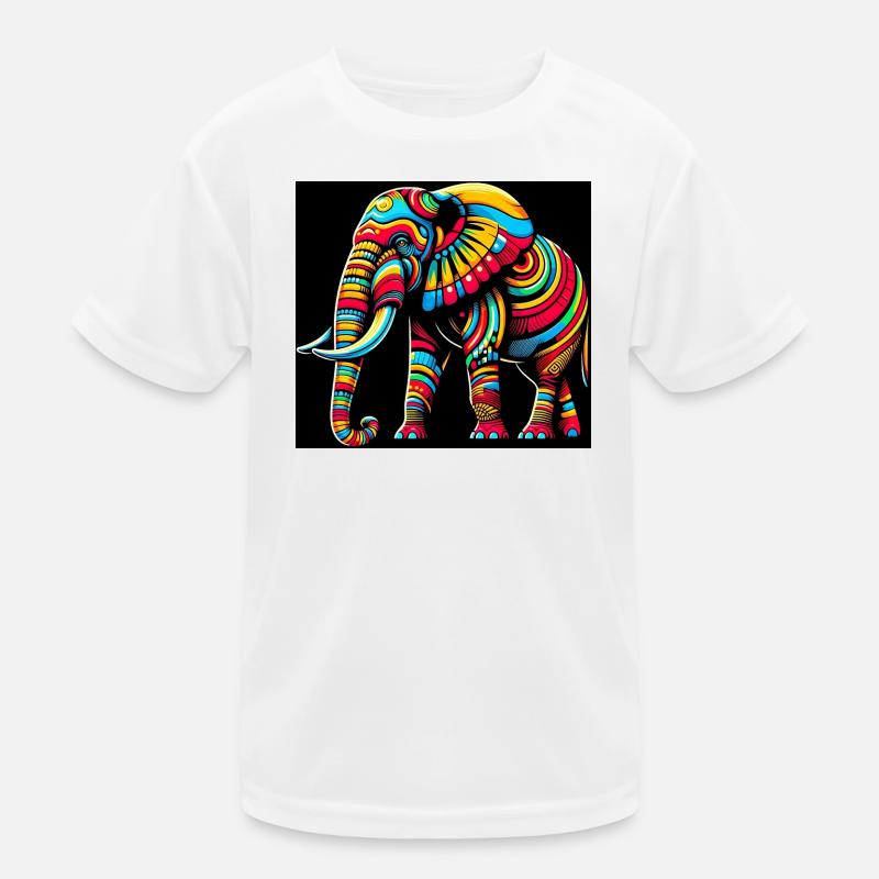 Elefant Pop Art Kinder Funktions-T-Shirt