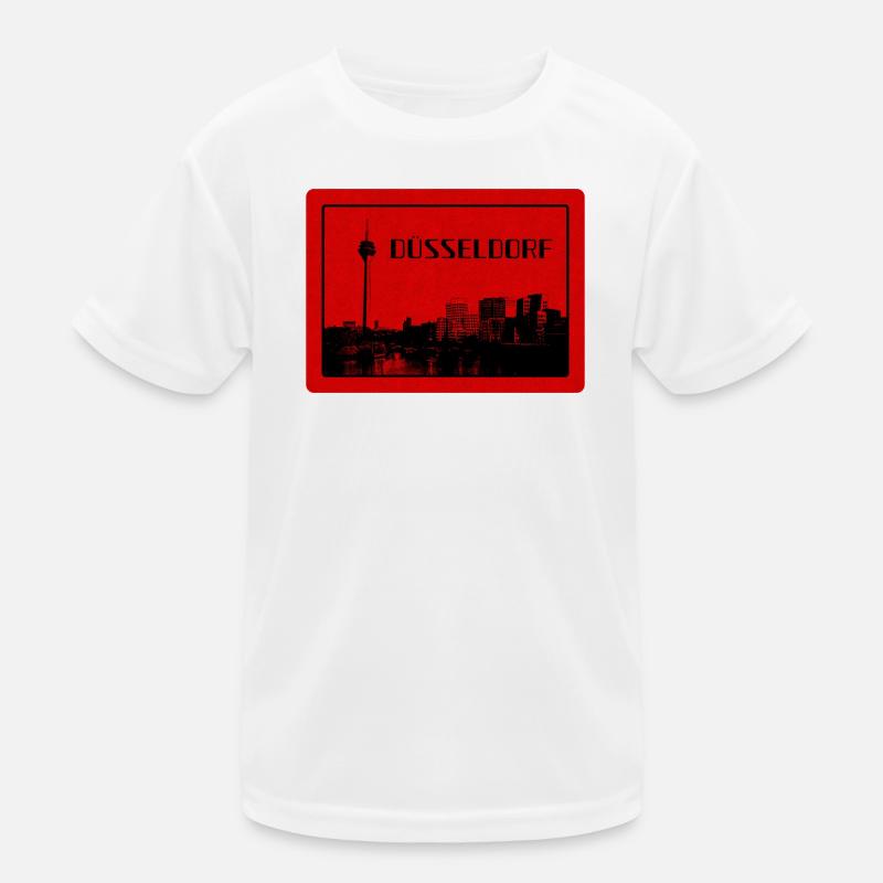 Duesseldorf Skyline Red Edition Kids Functional T-Shirt