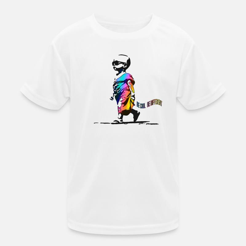Be Cool Be Different - Kinder Funktions-T-Shirt - Weiß