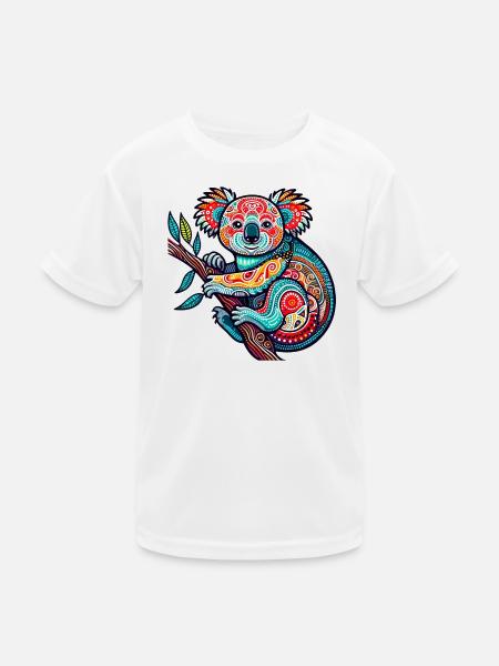 Koala - Kinder Funktions-T-Shirt - Weiß