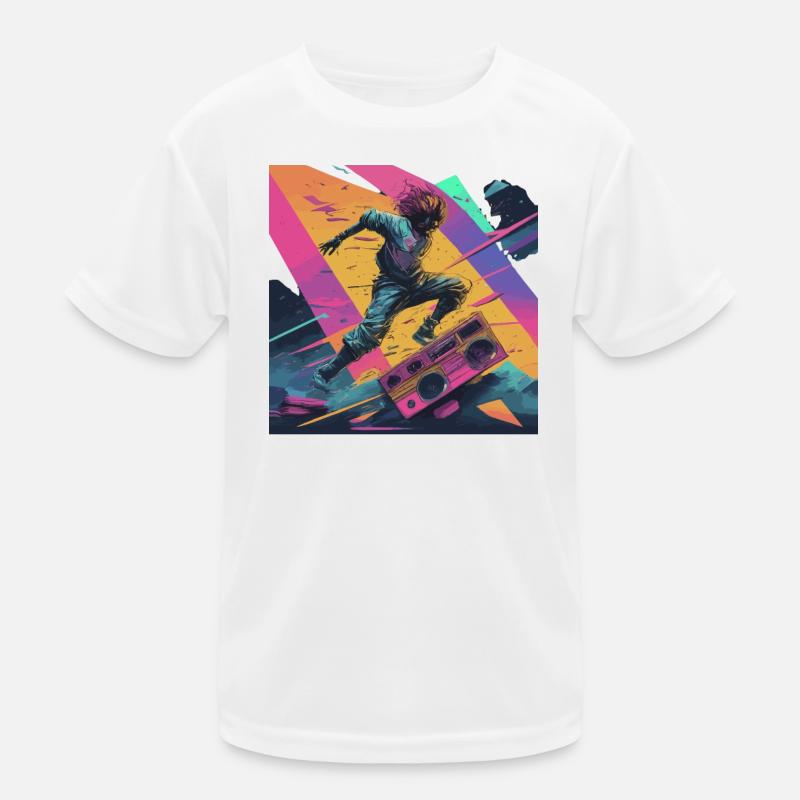 Urban Dance Vibe mit Farbexplosion Kinder Funktions-T-Shirt