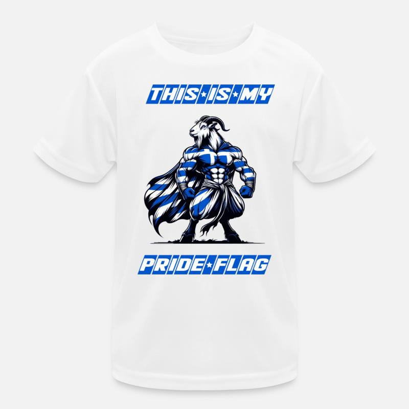 This is my pride flag Greece - Kids Functional T-Shirt - white