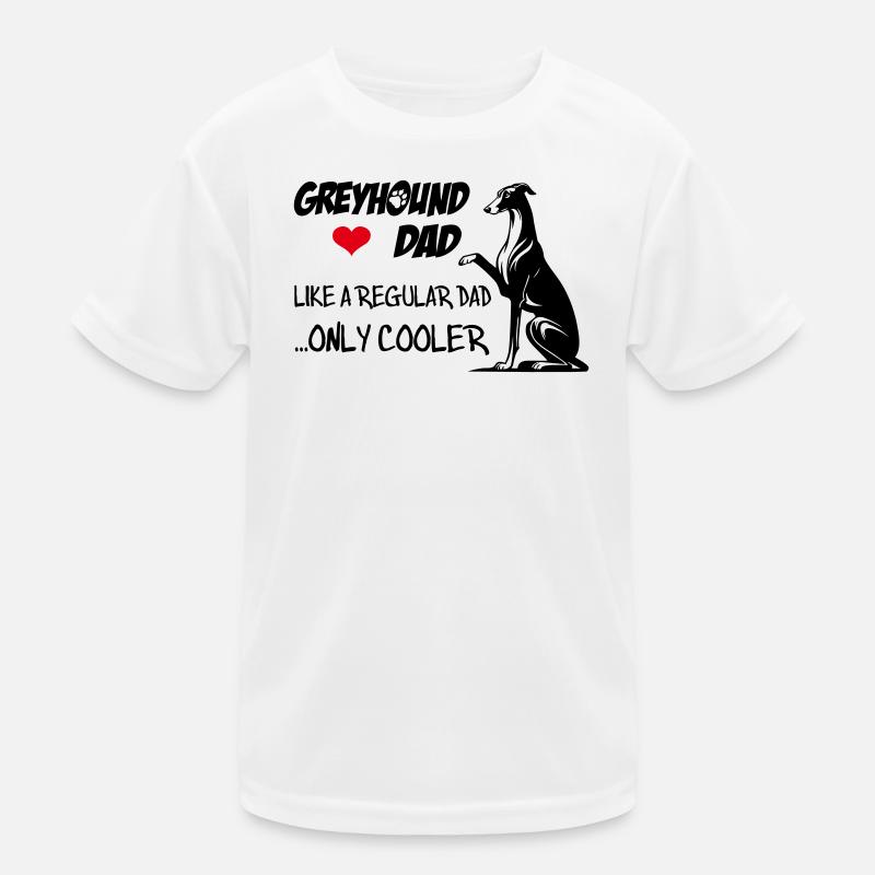 Greyhound Dad Kinder Funktions-T-Shirt