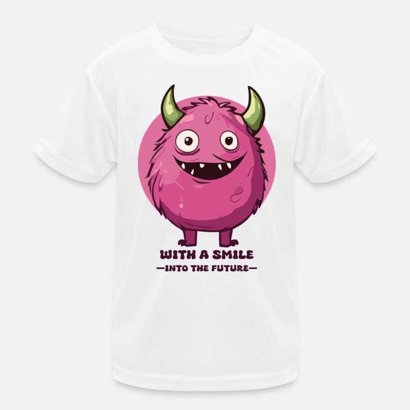Mit einem Lächeln in die Zukunft ! Kinder Funktions-T-Shirt