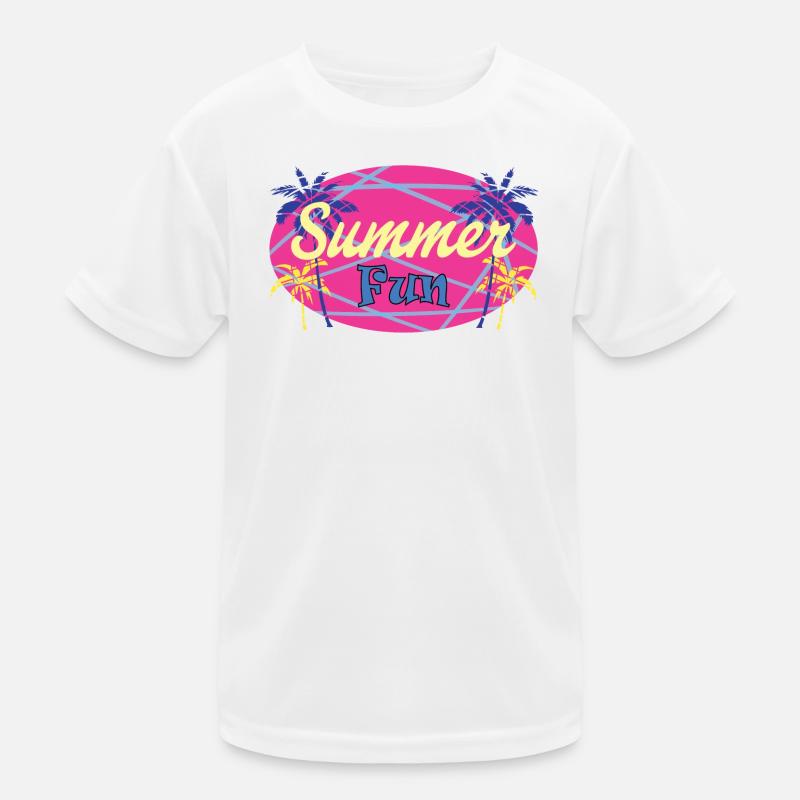 SUMMER FUN WITH PALM TREES Kids Functional T-Shirt