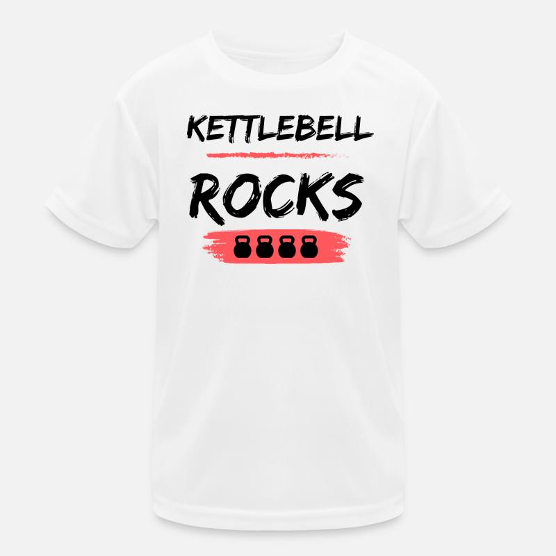 Kettlebell ROCKS Shirts Kinder Funktions-T-Shirt