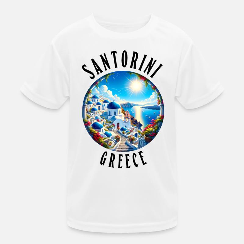 Vacances à Santorin en Grèce sur l'île grecque T-shirt sport Enfant