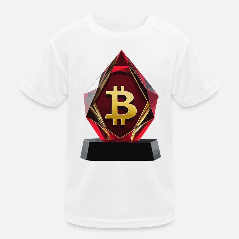 Conception de logo Bitcoin Crystal T-shirt sport Enfant