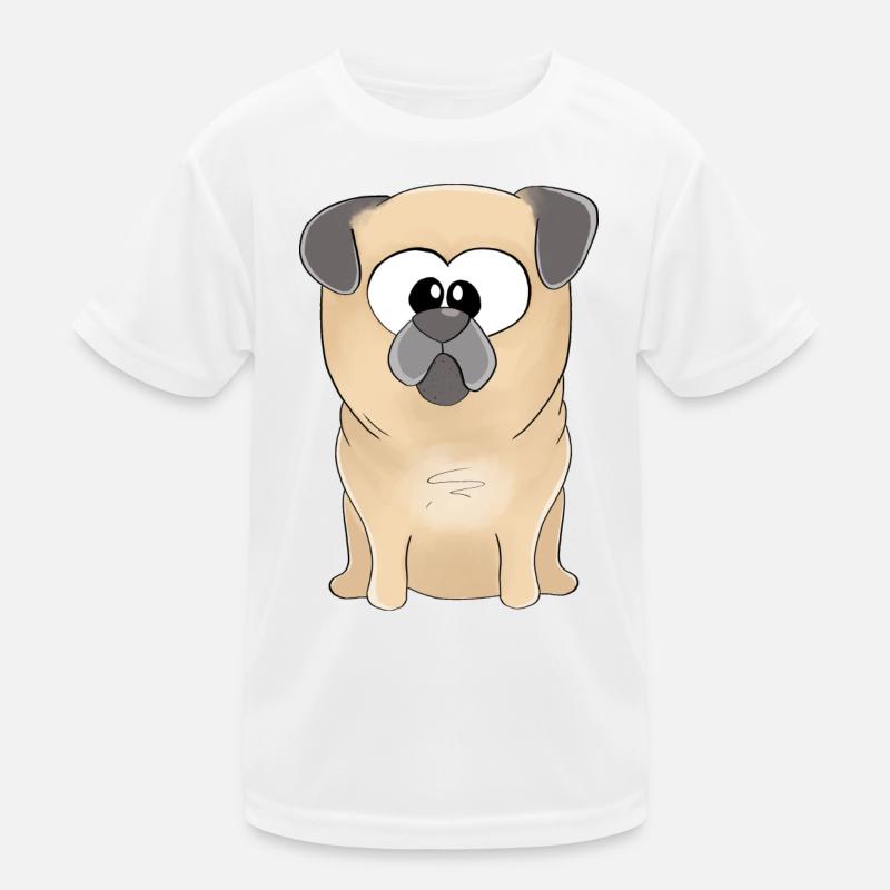 Mops Merlin Kinder Funktions-T-Shirt