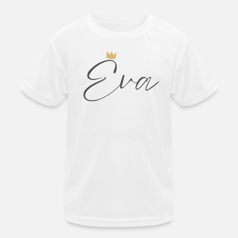 Prinzessin Eva Crown Hemd – Name mit Buchstabe E Kinder Funktions-T-Shirt