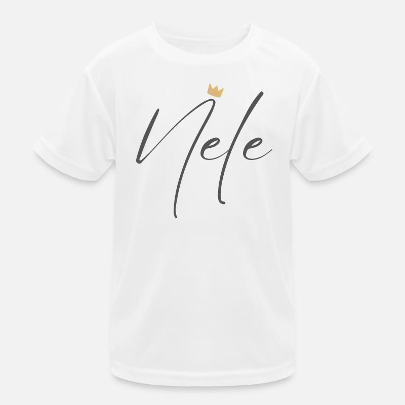 Prinzessin Nele Crown Hemd – Name mit Buchstabe N Kinder Funktions-T-Shirt
