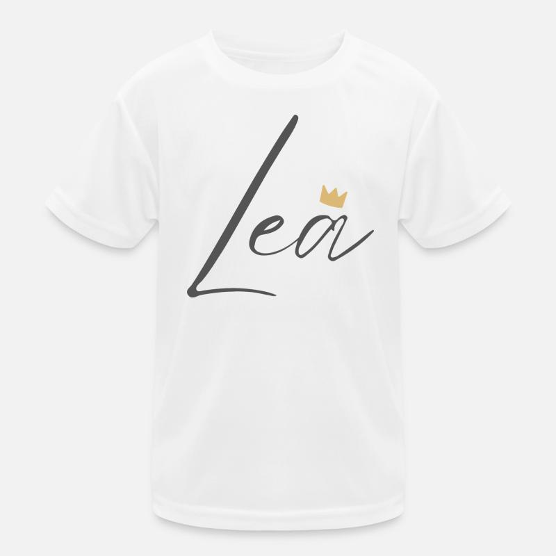 Princess Lea Crown Hemd – Name mit Buchstabe L Kinder Funktions-T-Shirt