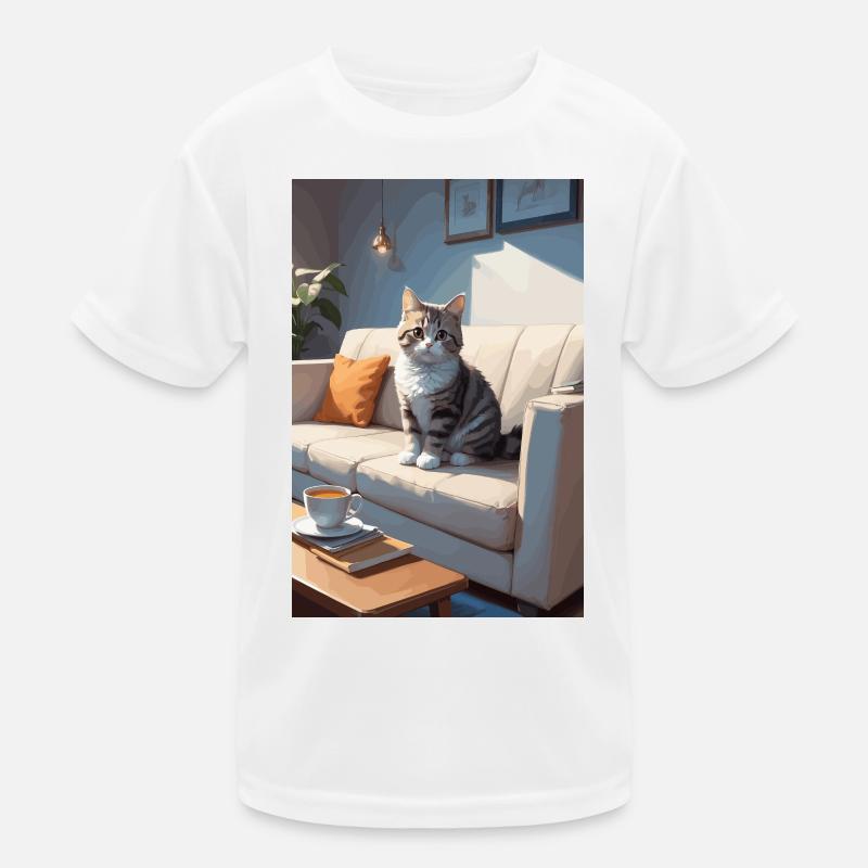 Chat sur canapé T-shirt sport Enfant