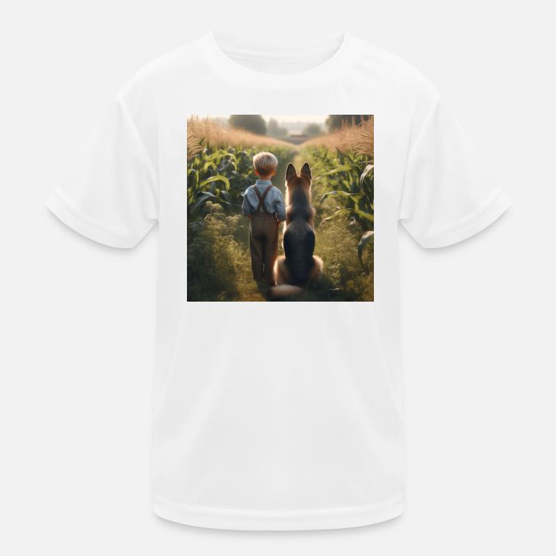 Deutscher Schäferhund Kunst Kinder Funktions-T-Shirt