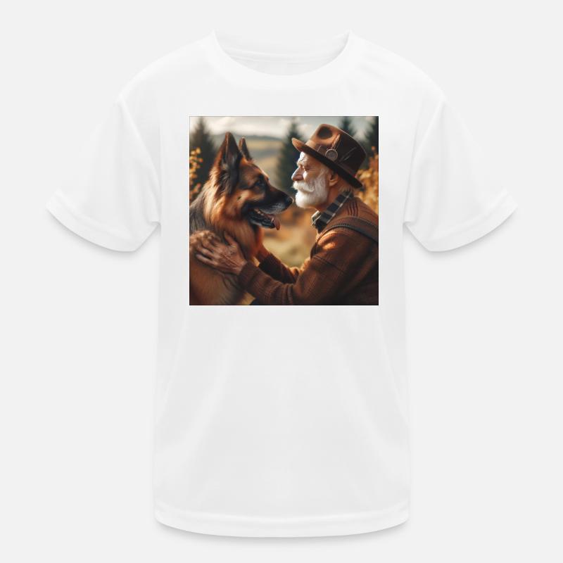 German Shepherd Art Kids Functional T-Shirt