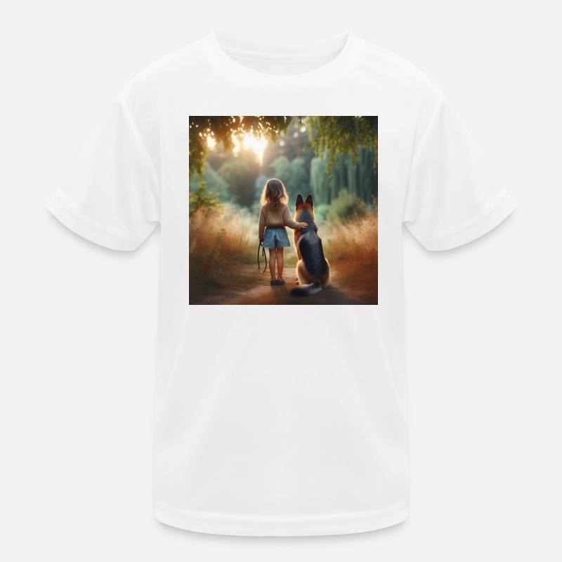 Deutscher Schäferhund Kunst Kinder Funktions-T-Shirt