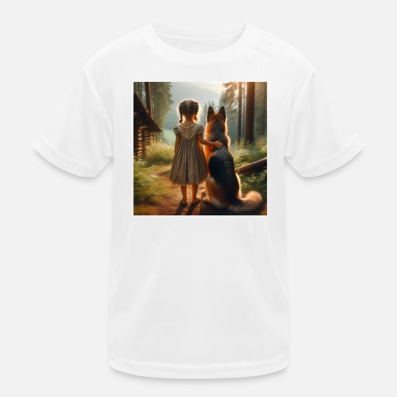 Deutscher Schäferhund Kunst Kinder Funktions-T-Shirt