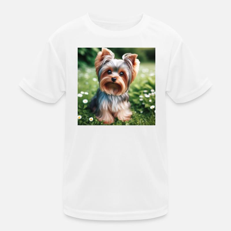 Yorkshire Terrier Kinder Funktions-T-Shirt
