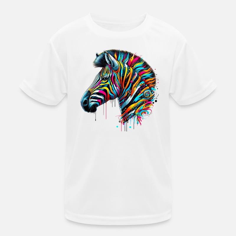 Zebra Kinder Funktions-T-Shirt