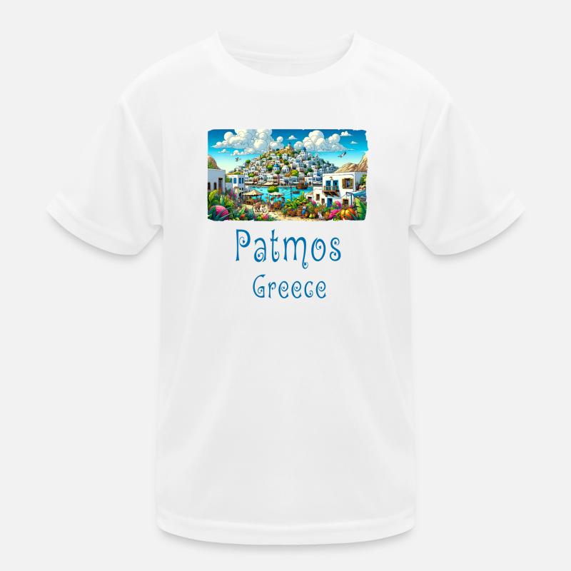 Patmos, Grèce, île de vacances, plage T-shirt sport Enfant