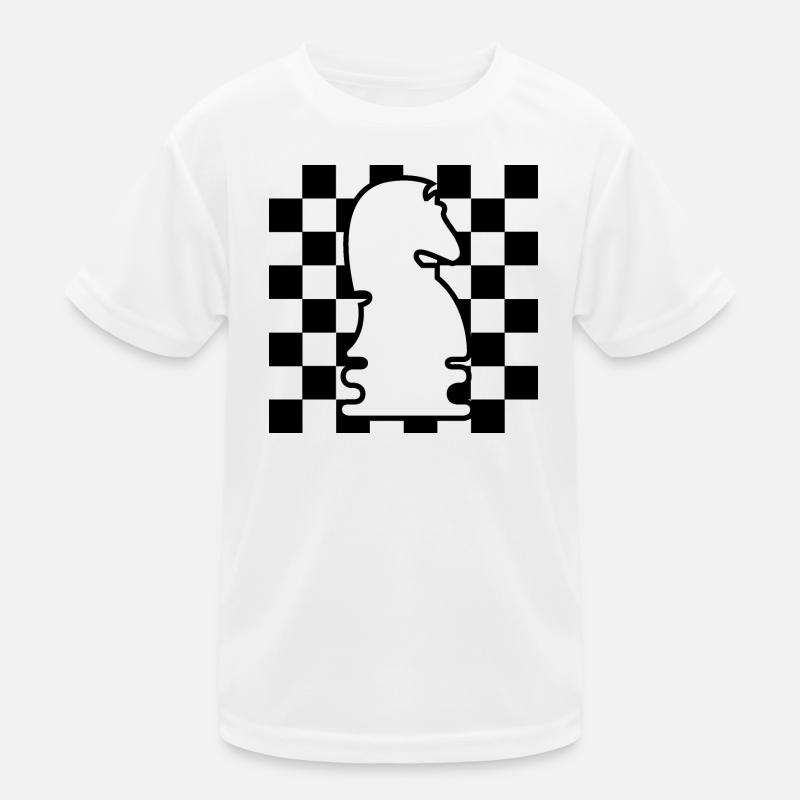 chess, horse, checkerboard, pattern, icon, graphic icon Kids Functional T-Shirt