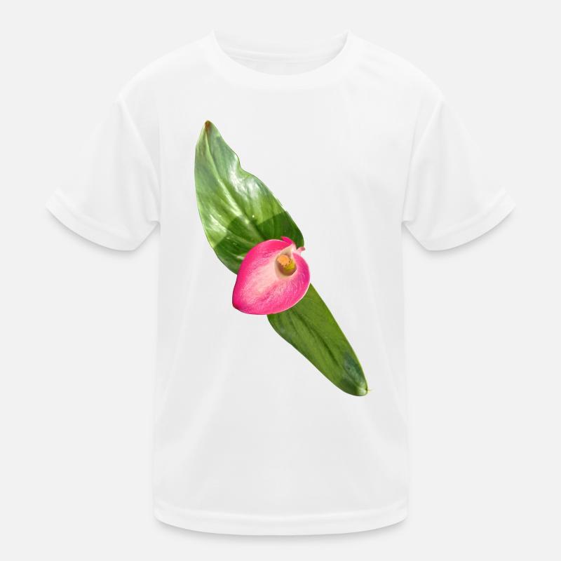 Pink Calla Blüte Kinder Funktions-T-Shirt