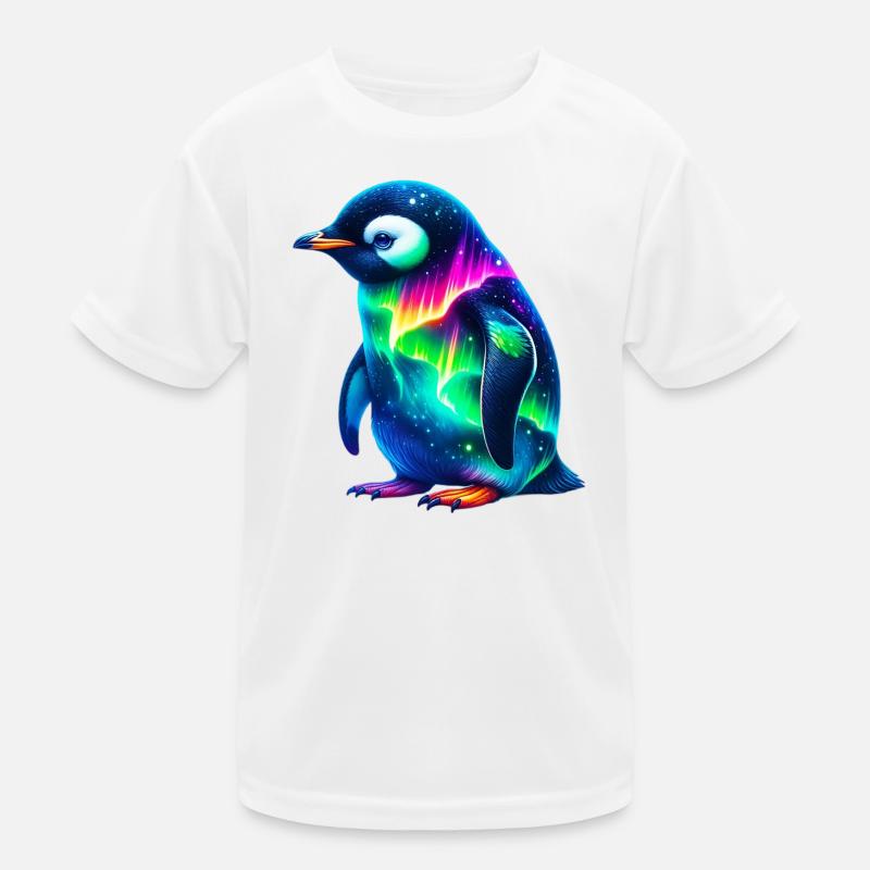 Aurora Borealis Pinguin Kinder Funktions-T-Shirt