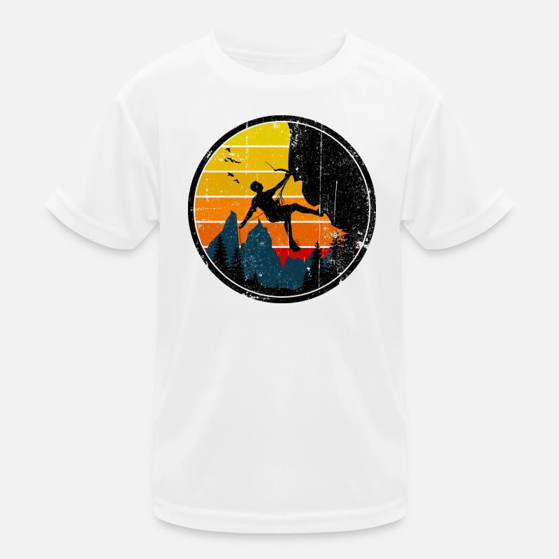 Climber at Sunset Badge Kids Functional T-Shirt