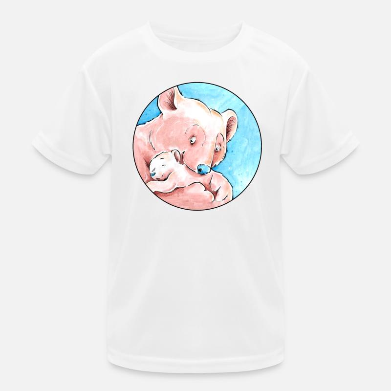 Braun Bär Liebe Kinder Funktions-T-Shirt