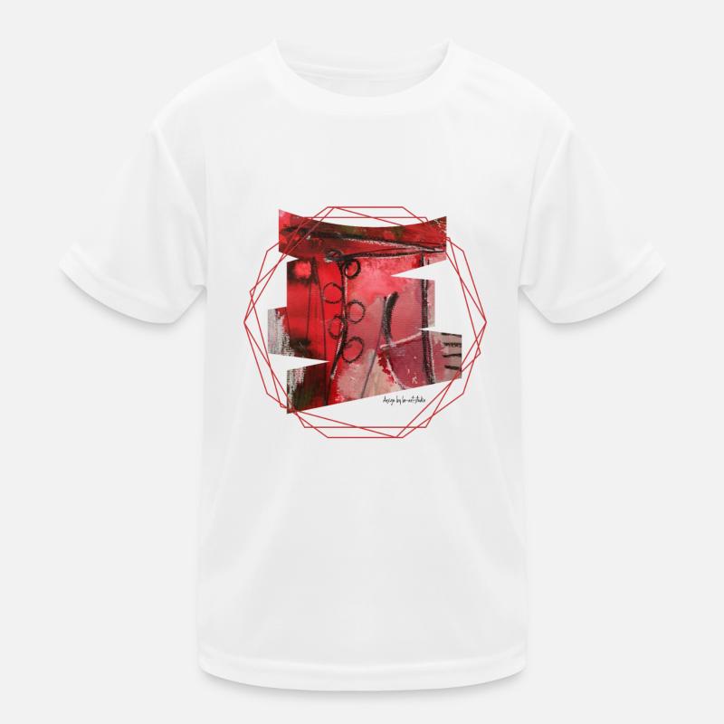 Art abstrait en rouge et noir T-shirt sport Enfant